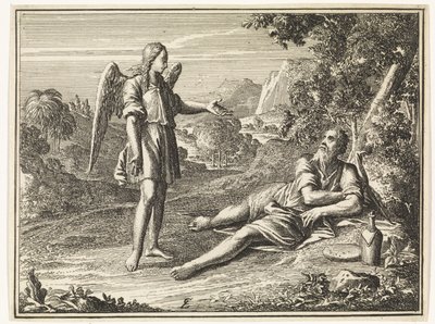 Élie visité par un ange dans le désert - Jan Luyken