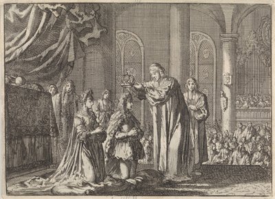 Couronnement de Guillaume III et Marie II Stuart par l