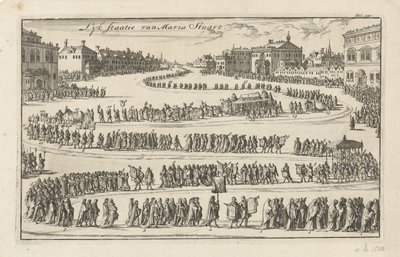 Cortège funèbre de la reine Marie II Stuart, 1695 - Jan Luyken