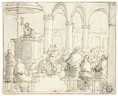 Homme Prêchant à la Congrégation - Jan Luyken