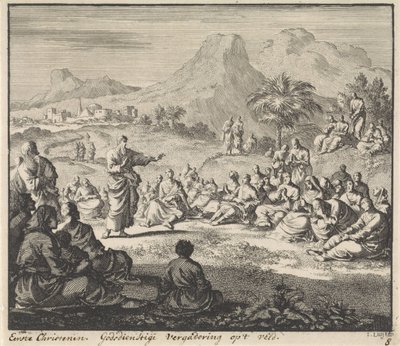 Premiers chrétiens écoutant un sermon dans le désert - Jan Luyken