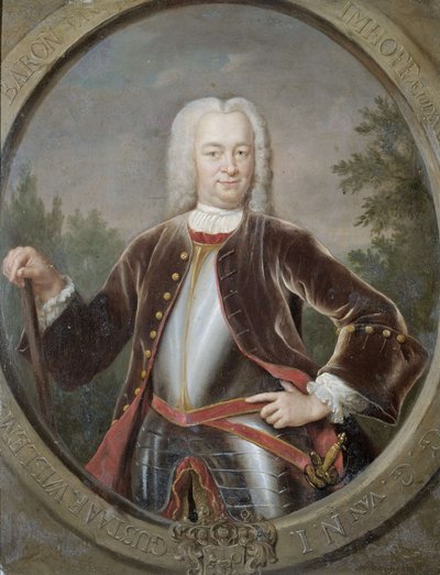 Néerlandais : Gustaaf Willem baron van Imhoff (1705-50). Gouverneur général (1743-50) Portrait de Gustaaf Willem, baron van Imhoff, gouverneur général de la Compagnie néerlandaise des Indes orientales. - Jan Maurits Quinkhard