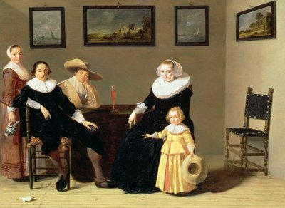 Famille hollandaise dans un intérieur - Jan Olis