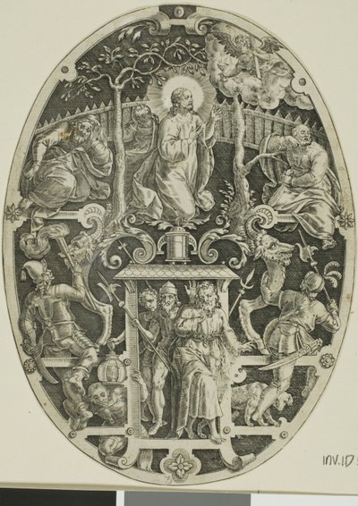Agonie dans le jardin, extrait de La Passion du Christ - Jan Sadeler I