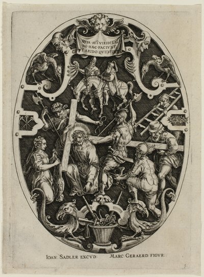 Portage de la croix, extrait de La Passion du Christ - Jan Sadeler I