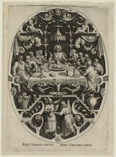 Cène, extrait de La Passion du Christ - Jan Sadeler I