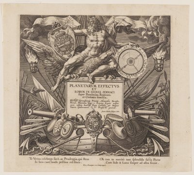 Page de titre, extrait des Sept planètes - Jan Sadeler I