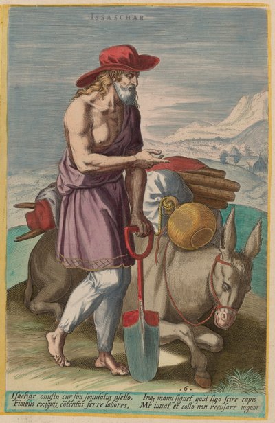 Issachar - Jan Sadeler I after Crispen van den Broecke