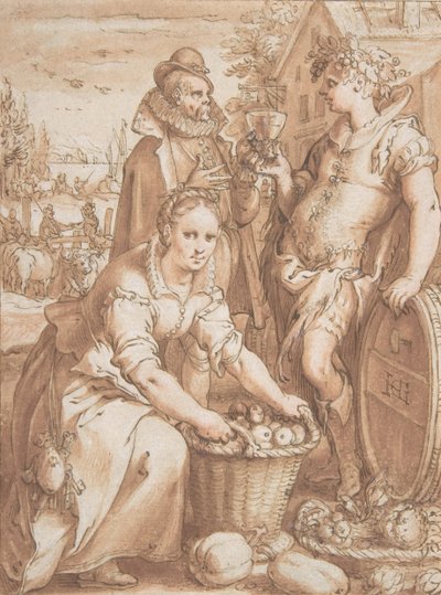 Automne, Étude pour une Gravure, n.d. - Jan Saenredam