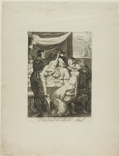 Soir, planche deux de Quatre moments de la journée - Jan Saenredam