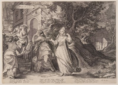 Les vierges folles manquent leur rendez-vous avec le Seigneur, extrait de la Parabole des vierges sages et des vierges folles - Jan Saenredam