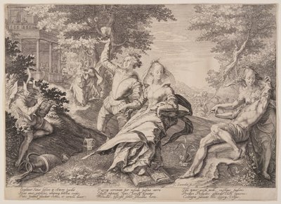 Les vierges folles se réjouissent, extrait de la parabole des vierges sages et des vierges folles - Jan Saenredam