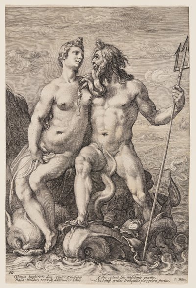 Neptune et Amphitrite, de Trois dieux et déesses jumelés - Jan Saenredam