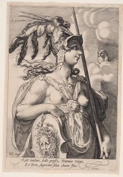 Pallas Athéna, tirée de Trois Déesses - Jan Saenredam