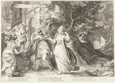 Planche cinq, des Cinq Vierges sages et des Cinq Vierges folles - Jan Saenredam
