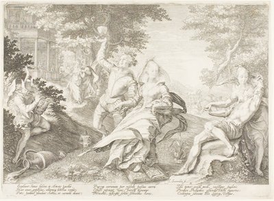 Planche Deux, de Cinq Vierges sages et Cinq Vierges folles - Jan Saenredam