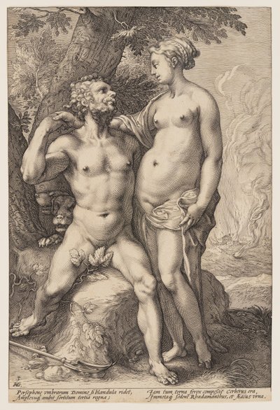 Pluton et Proserpine, de Trois dieux et déesses jumelés - Jan Saenredam