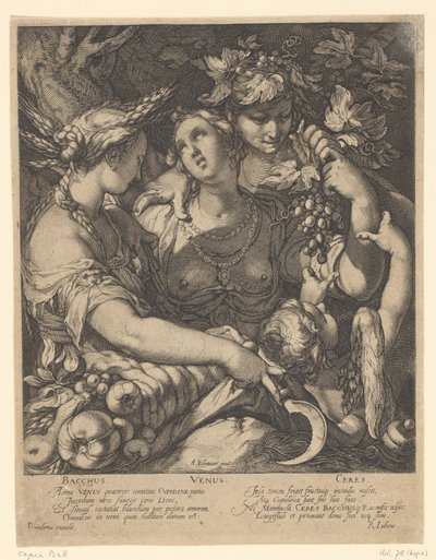 Vénus, Bacchus et Cérès - Jan Saenredam
