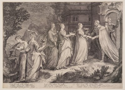 Vierges sages reçues par Notre Seigneur, de la parabole des vierges sages et des vierges folles - Jan Saenredam