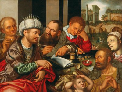 La parabole du créancier impitoyable, milieu du 16ème siècle - Jan Sanders Hemessen van