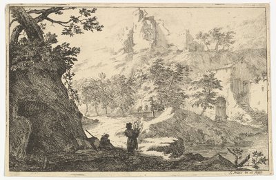 Paysage avec ruines d