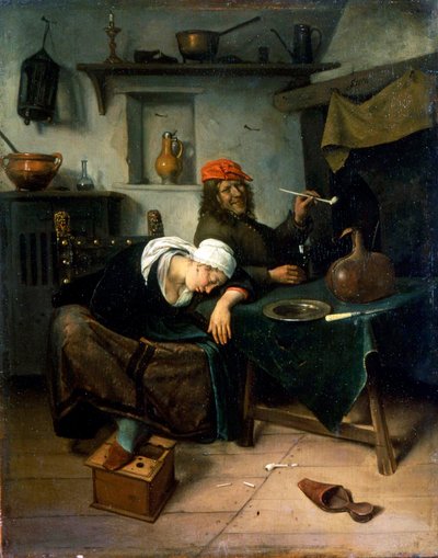 Les oisifs, vers 1660 - Jan Steen