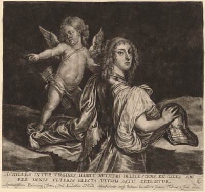 Achille en Pyrrha avec Cupidon - Jan Thomas