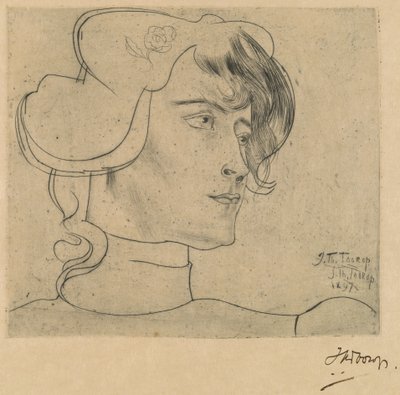 Tête de femme (Marguérite Adolphine Helfrich) - Jan Toorop