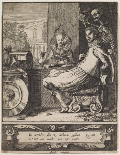 La mort surprenant un couple, vers 1618-20 (eau-forte et gravure) - Jan Van de II Velde