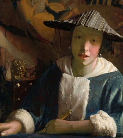 Fille avec une flûte, probablement 1665-1675 - Johannes Vermeer