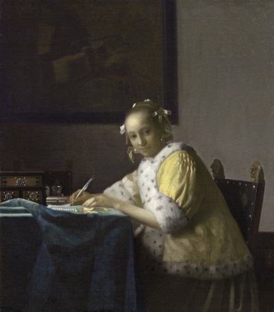Une dame écrivant une lettre, 1665-1670 - Jan Vermeer van Delft