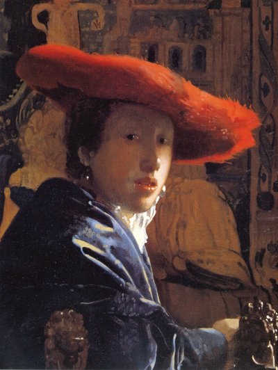 Fille au Chapeau Rouge, vers 1665 - Jan Vermeer van Delft