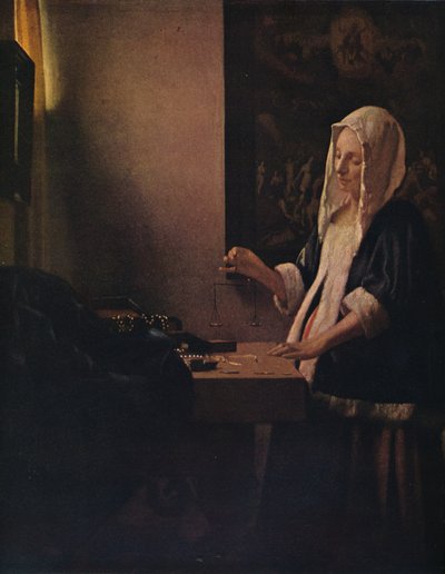 Femme tenant une balance, vers 1664 - Jan Vermeer van Delft