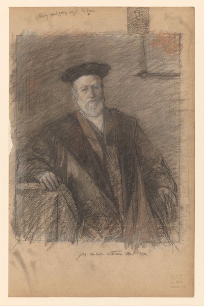 Portrait du professeur Dr. Pieter Johannes Veth, en toge - Jan Veth