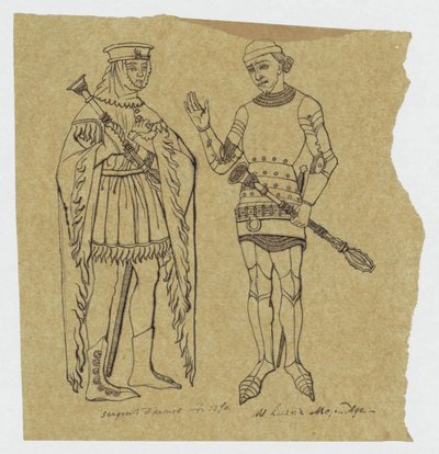 Deux soldats médiévaux avant 1370 - Jan Veth
