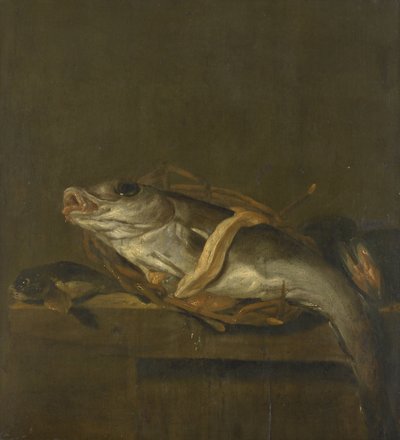 Nature morte avec un merlu et un grondin - Jan Vonck