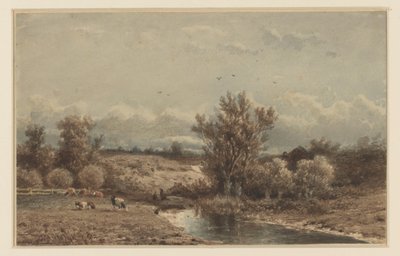 Paysage avec rivière et vaches - Johannes Martinus Vrolijk