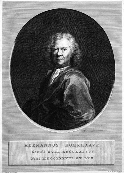 Herman Boerhaave, gravé par Jacobus Houbraken - Jan Wandelaar