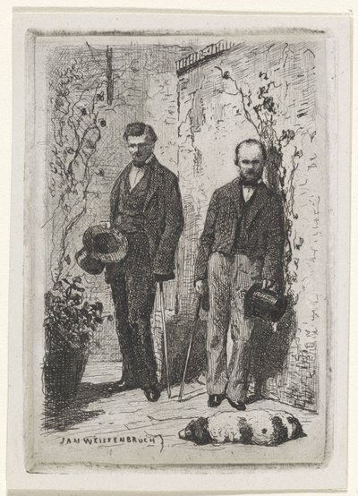 Autoportrait avec Frederik Hendrik Weissenbruch - Jan Weissenbruch