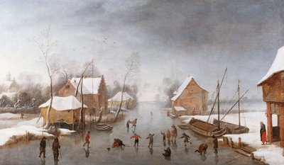 Paysage fluvial en hiver - Jan Wildens