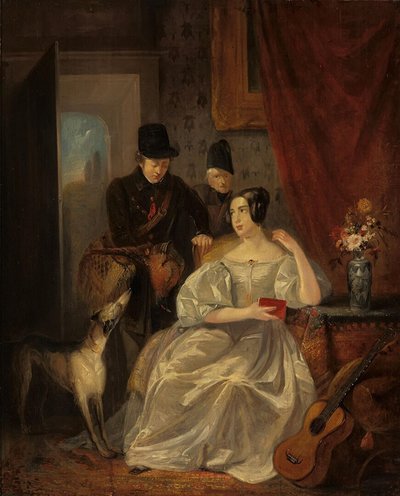 Néerlandais : Intérieur avec un chasseur rentrant de la chasse - Jan Willem Pieneman