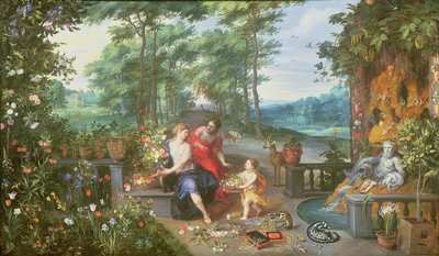 Flore et Nymphes dans un Jardin - Jan and Balen, Hendrik van Brueghel
