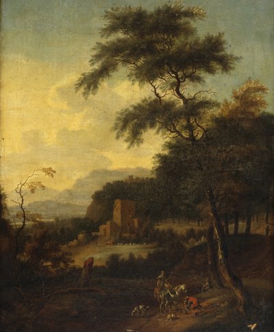 Paysage italianisant au bord de la mer - Jan circle of Wijnants