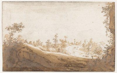 Paysage vallonné avec charrettes près de Bruxelles - Jan de Bisschop