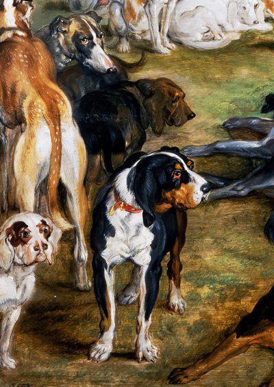 Chiens (détail) - Jan the Elder Brueghel