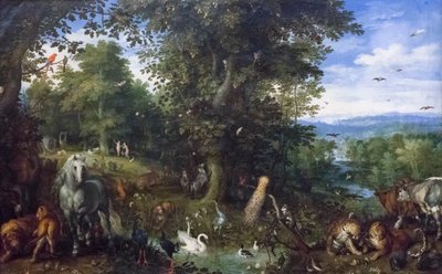 Paradis terrestre avec le péché originel - Jan the Elder Brueghel