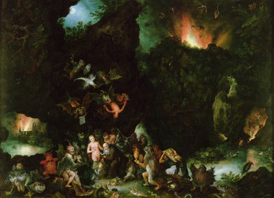 La Tentation de Saint Antoine - Enfer, 1594 - Jan the Elder Brueghel