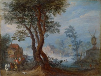 Paysage de village avec personnages, vers 1603 - Jan the Elder Brueghel