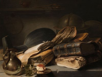 Nature morte avec livres, vers 1627-28 - Jan the Elder Lievens