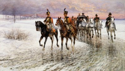 Napoléon en retraite de Moscou - Jan van Chelminski